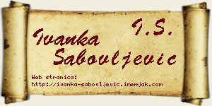 Ivanka Sabovljević vizit kartica